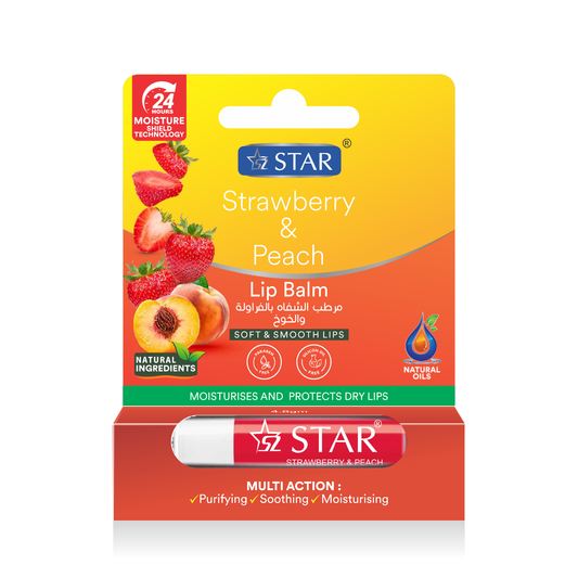 SZ STAR - Strawberry and Peach Lip Balm